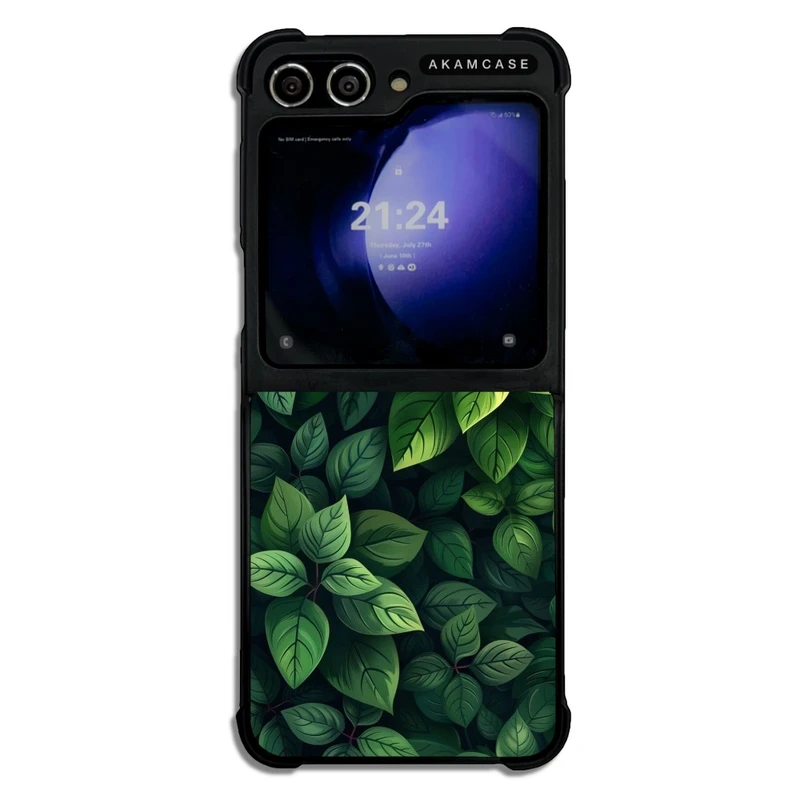 کاور آکام مدل AMC-WSGZFLIP5-LEAVES-39 مناسب برای گوشی موبایل سامسونگ Galaxy Z Flip 5