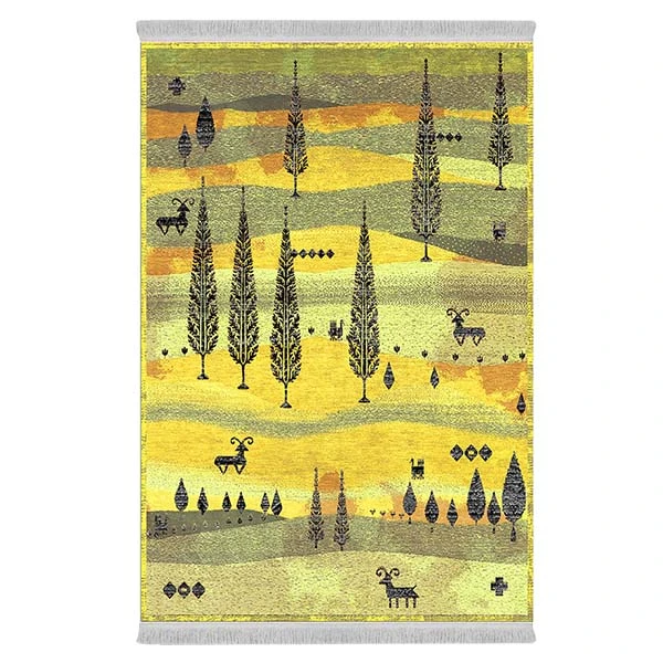 فرش پارچه‌ای دفه مدل فرشینه طرح مدرن کد 125