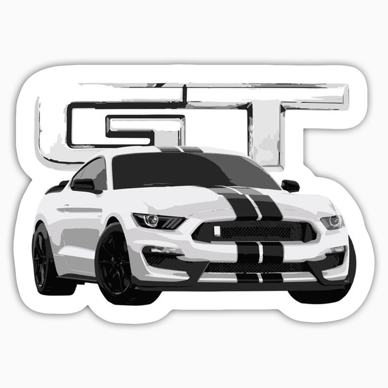 استیکر لپ تاپ بووم طرح ماشین مدل Mustang GT bw کد KT51
