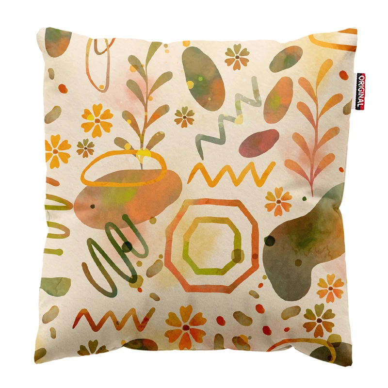 کوسن پاد آفرین مدل مینیمال بوهو کد PK402181 سایز 40*40 سانتی متر