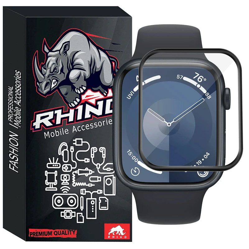 محافظ صفحه نمایش راینو مدل PMMA مناسب برای اپل واچ سری 9 41 میلی متر