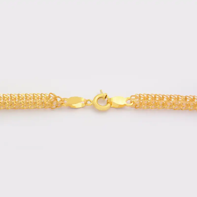 گردنبند طلا 18 عیار زنانه طلای مستجابی مدل لیزر کات کد  L2