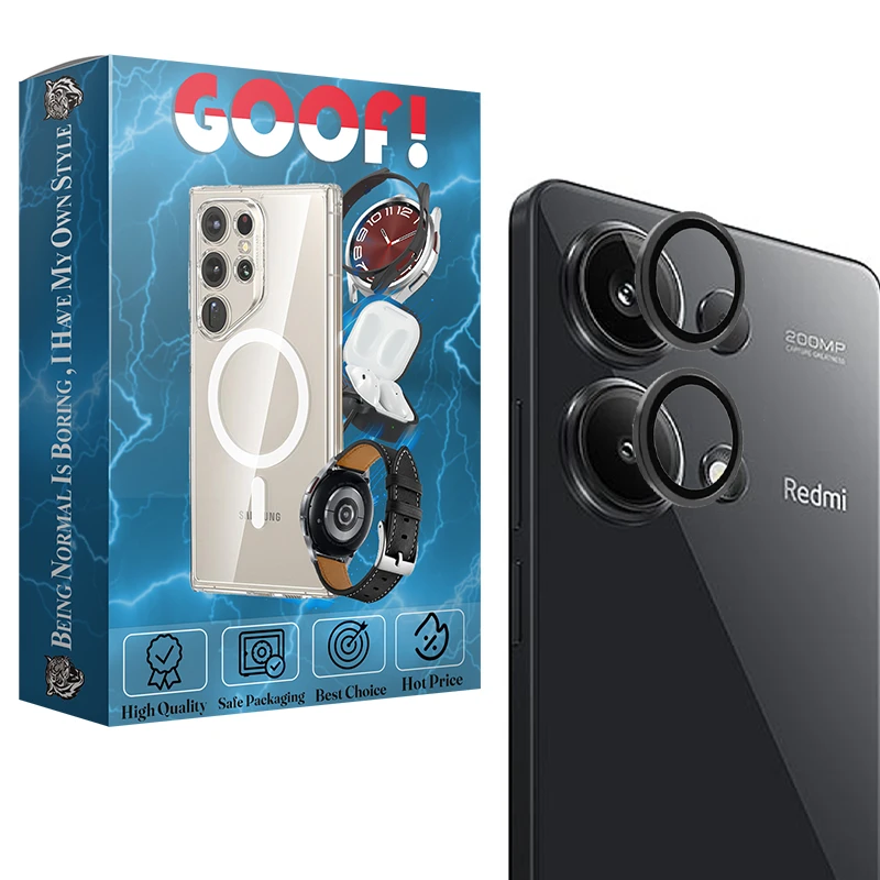 محافظ لنز دوربین گوف مدل Ring Metal مناسب برای گوشی موبایل شیائومی Redmi Note 13 Pro 4G