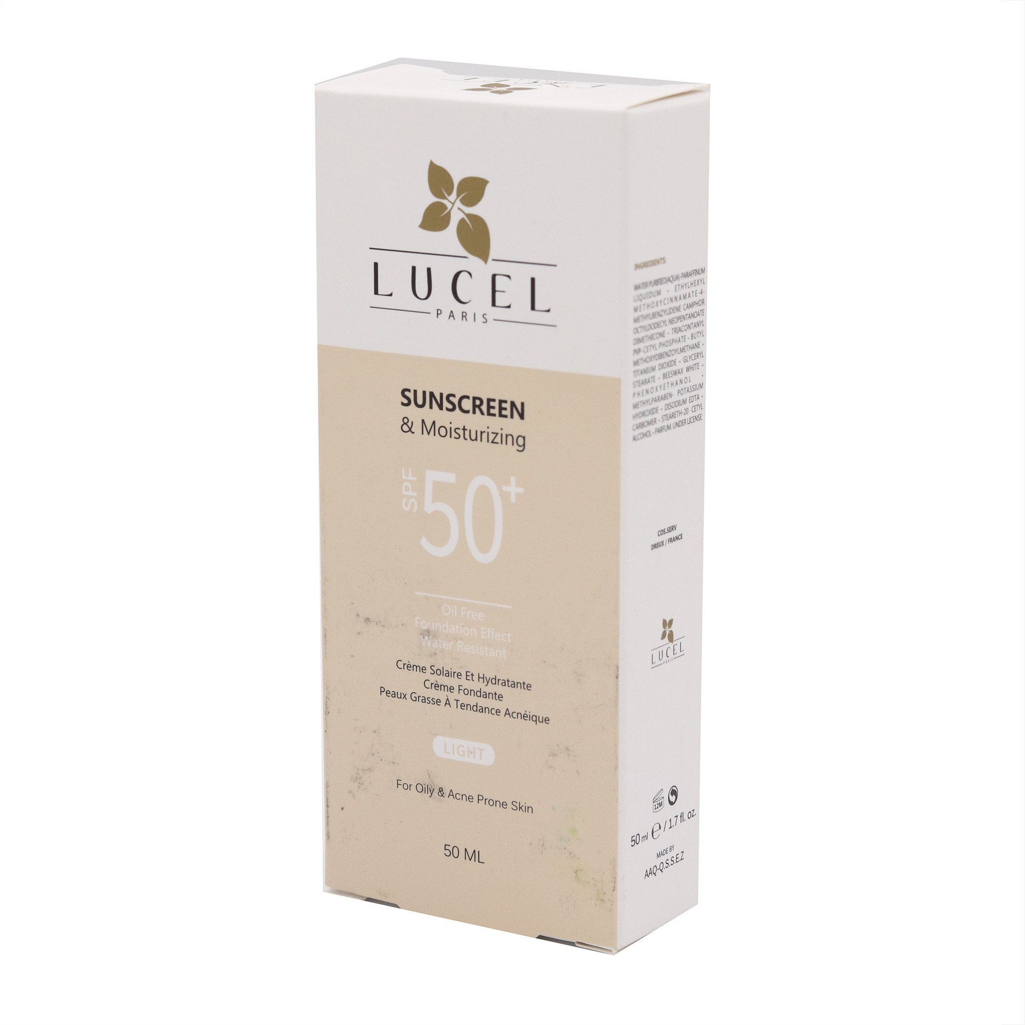کرم ضد آفتاب رنگی لوسل مدل SPF50 مناسب پوست چرب حجم 50 میلیلیتر کرم ضد آفتاب رنگی لوسل مدل SPF50 مناسب پوست چرب حجم 50 میلیلیتر