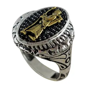 انگشتر نقره مردانه ملک زیور مدل سرباز هخامنش