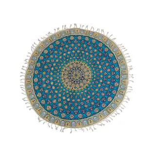 رومیزی قلمکار زابلیان مدل Sq100 طرح ملکوت