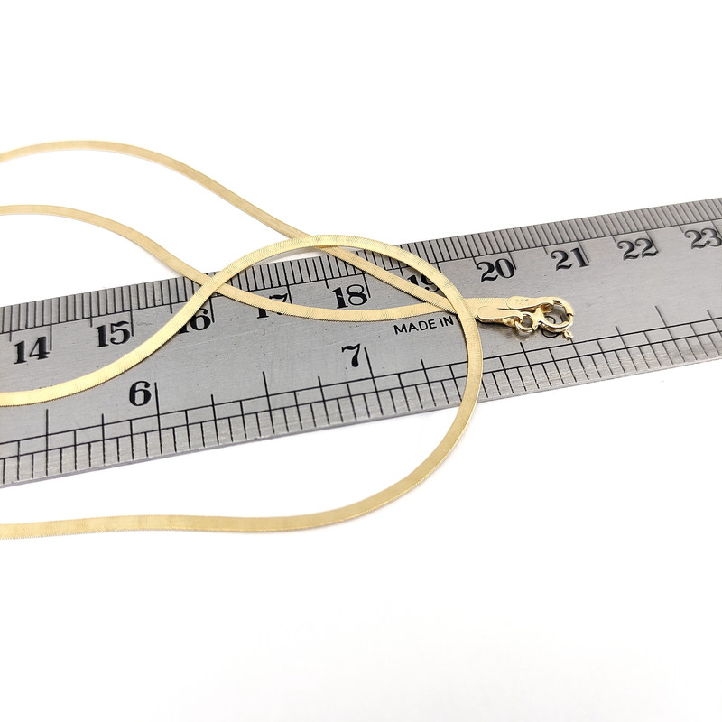 زنجیر طلا 18 عیار زنانه طلا و جواهرسازی افرا مدل هرینگ بون 282252