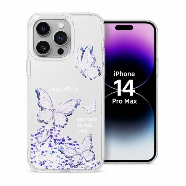 کاور کد 01 طرح پروانه آکواریومی مناسب برای گوشی موبایل اپل Iphone 14 promax
