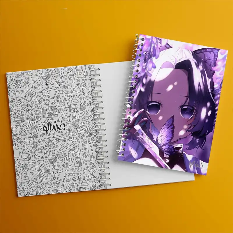 دفتر نقاشی 50 برگ خندالو مدل شینوبو کوچو انیمه شیطان کش کد 13268