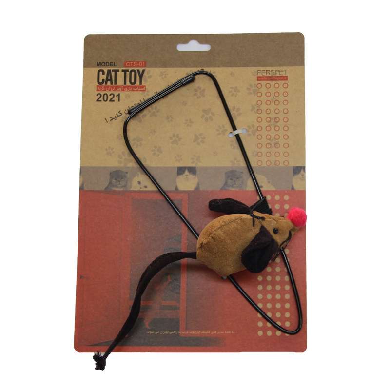 اسباب بازی گربه مدل موش آویز لرزان کد CTS-01