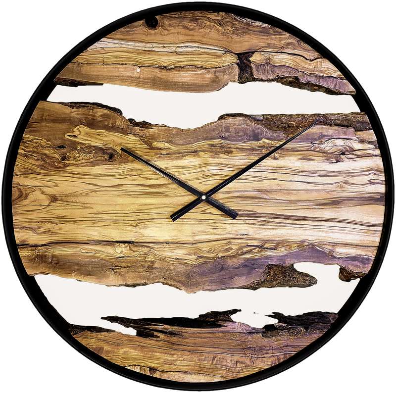 ساعت دیواری مدل روستیک چوبی