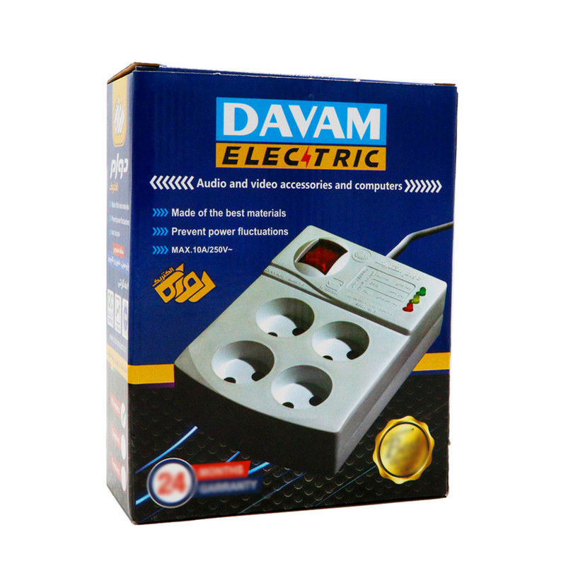 محافظ ولتاژ و چندراهی برق دوام الکتریک مدل MAX کد 18