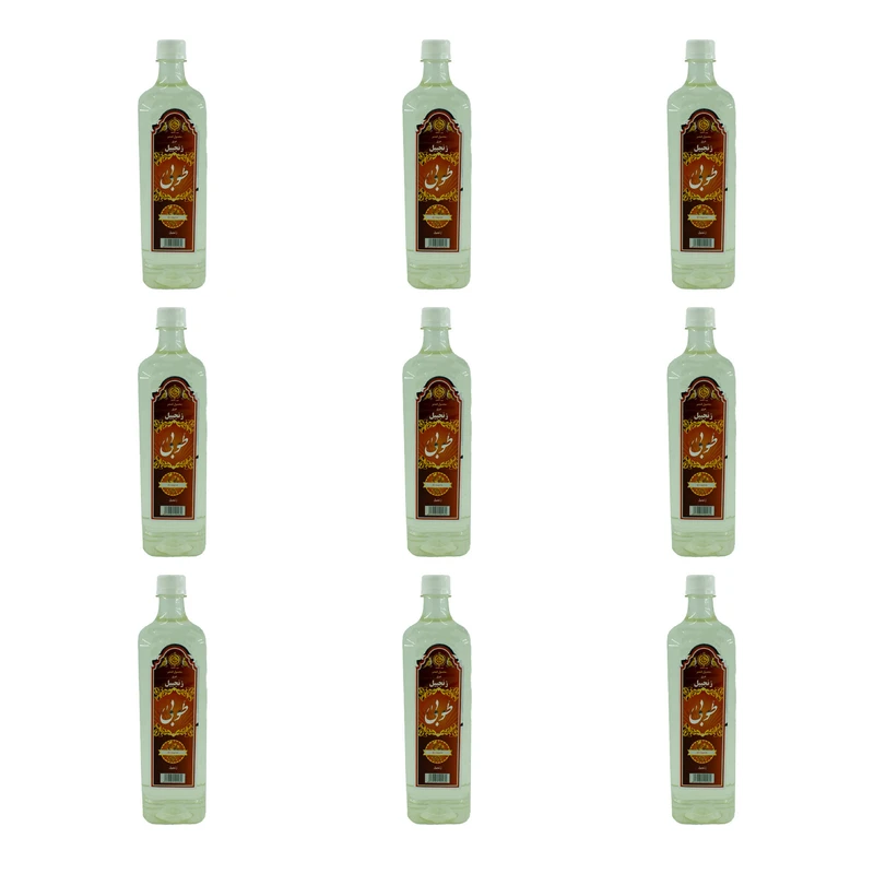 عرق زنجبیل گلاب طوبی - 1 لیتر بسته 9 عددی