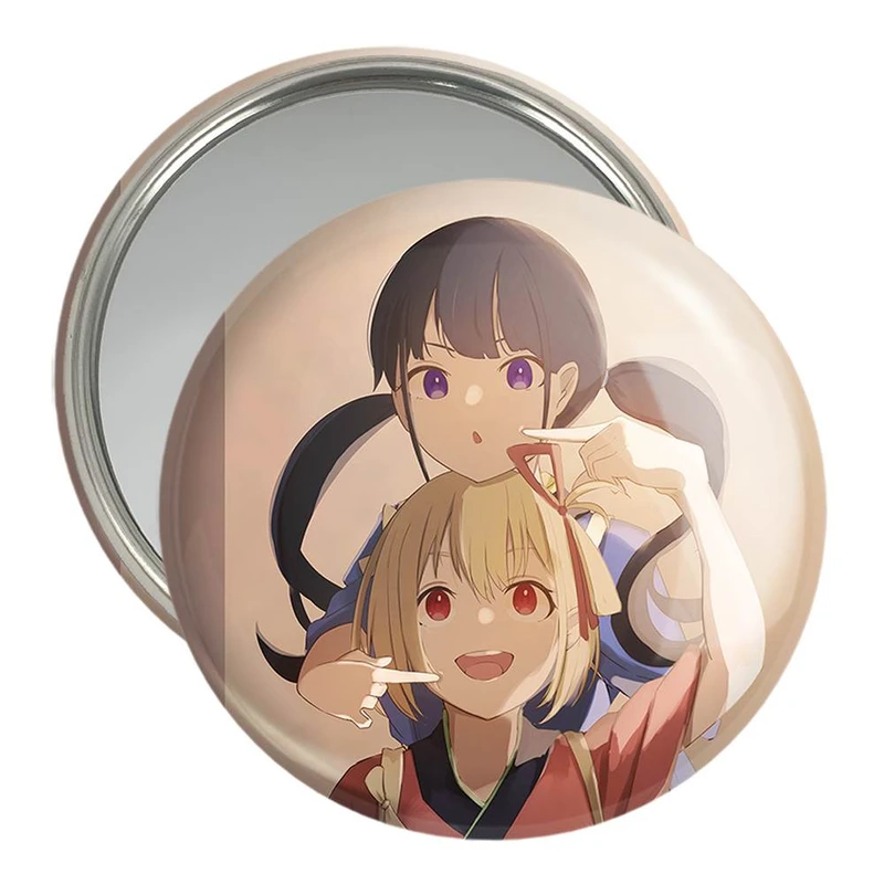 آینه جیبی خندالو مدل تاکینا و چیساتو انیمه لیکوریس ریکویل Lycoris Recoil  کد 22985