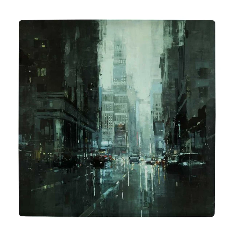  زیر لیوانی  طرح نقاشی شهر بارانی کد    5978753_4817