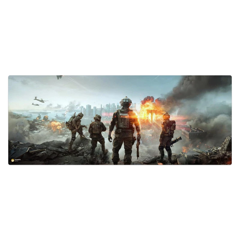 ماوس پد هومرو مدل HX438 طرح بازی Battlefield سایز 40x100 سانتی‌متر