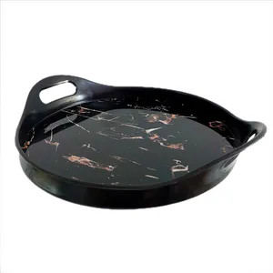 سینی مدل دسته دار طرح Marble کد 01