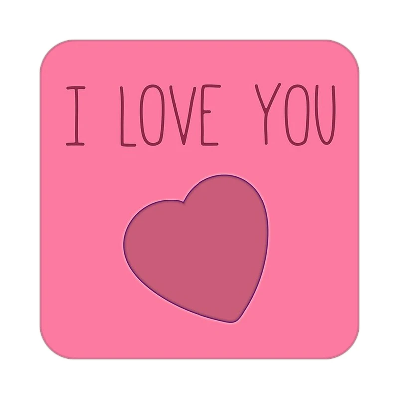 زیر لیوانی کاکتی طرح عاشقانه مدل mp40495