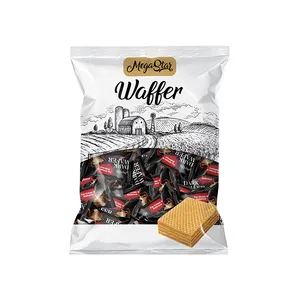 ویفر روکش دار شکلات تلخ مگا استار - 500 گرم