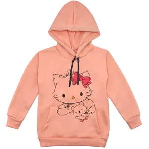 هودی دخترانه مدل کیتی F20 رنگ گلبهی