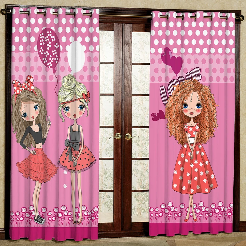 پرده مدل دختر مخمل پانچی کد 1119 سایز 140x280 سانتی متر