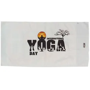 حوله ورزشی هزاردستان طرح یوگا yoga کد H110 سایز 100x50 سانتی متر
