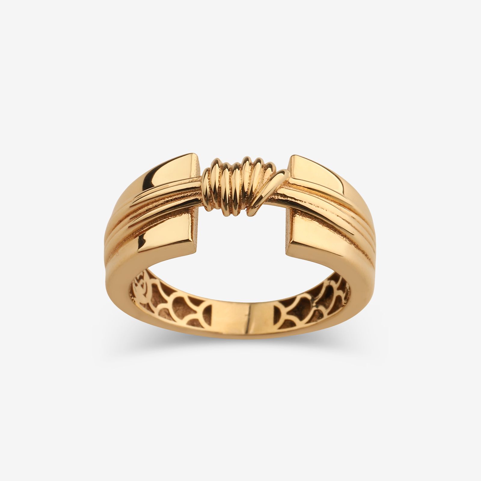 انگشتر طلا 18 عیار زنانه گلدم مدل R347010 سایز 56 -  - 1