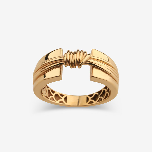 انگشتر طلا 18 عیار زنانه گلدم مدل R347010 سایز 56