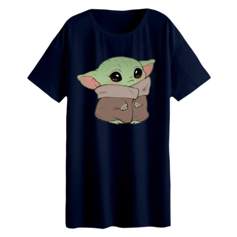 تی شرت لانگ زنانه مدل بیبی یودا کد 1