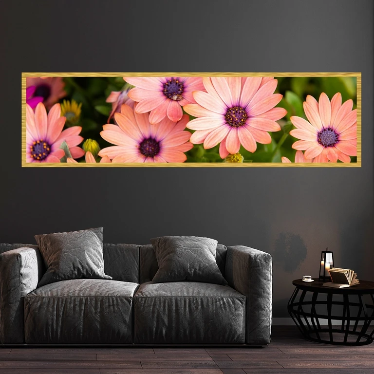 تابلو بکلیت طرح طبیعت گل همیشه بهار مدل کشیده T-7704