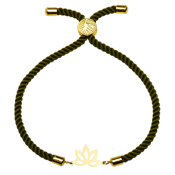 دستبند طلا 18 عیار دخترانه کرابو طرح گل نیلوفر مدل Krd1184