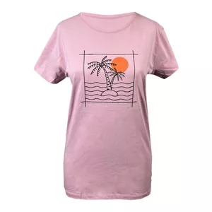 تی شرت آستین کوتاه زنانه مدل    ساحل کد 1680 رنگ صورتی