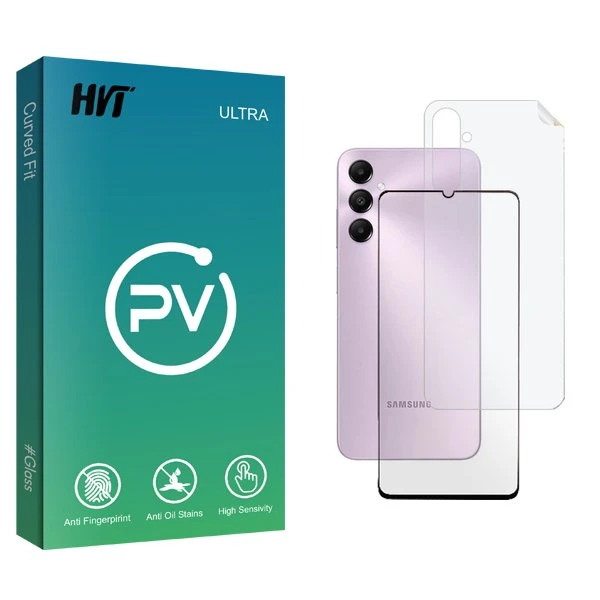 محافظ صفحه نمایش شیشه ای اچ وی تی مدل PV مناسب برای گوشی موبایل سامسونگ Galaxy A25  به همراه محافظ پشت گوشی