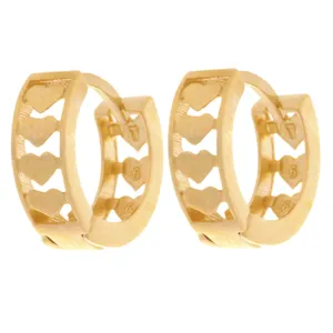 گوشواره طلا 18 عیار زنانه طلای مستجابی مدل قلب جلوا کد 2