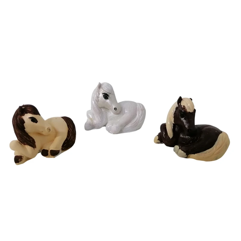 مجسمه مدل اسب نماد سال بسته 3 عددی