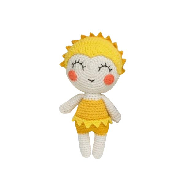 عروسک بافتنی مدل خورشید خانم کد 28