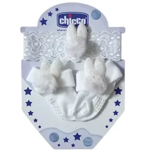 ست هدبند و جوراب نوزادی چیکو مدل خرگوشی کد 02