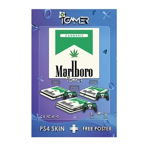برچسب پلی استیشن ۴ سونی مدل skin ps4 slim marlbro
