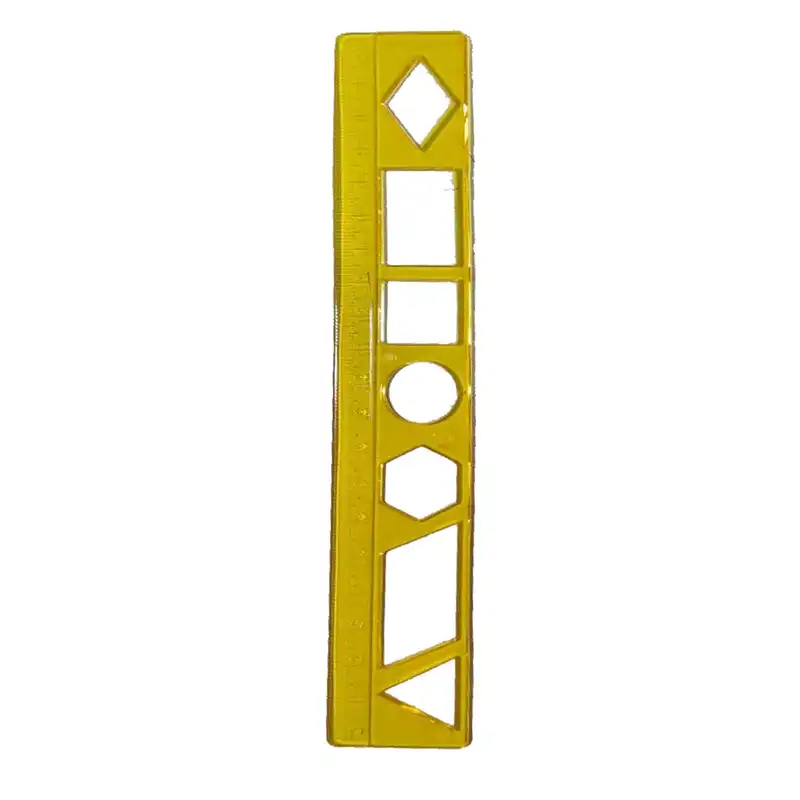 خط کش شابلون هندسی مدل ژله ای کد 04