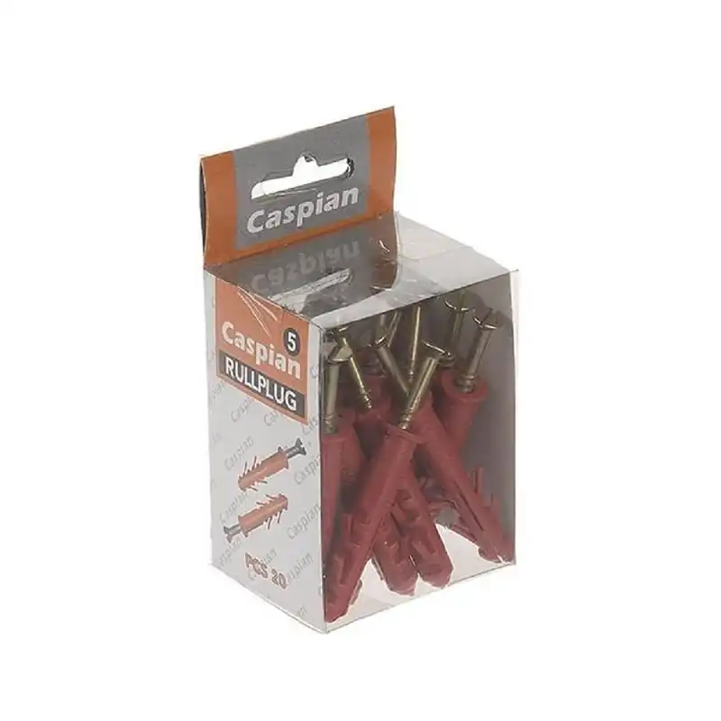 پیچ و رول پلاک کاسپین مدل D5 بسته 20 عددی