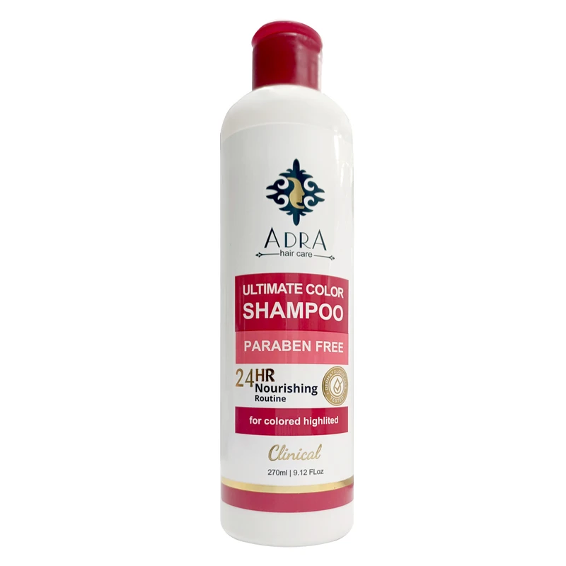 شامپو تثبیت کننده رنگ مو آدرا مدل Ultimate color حجم 270 میلی لیتر