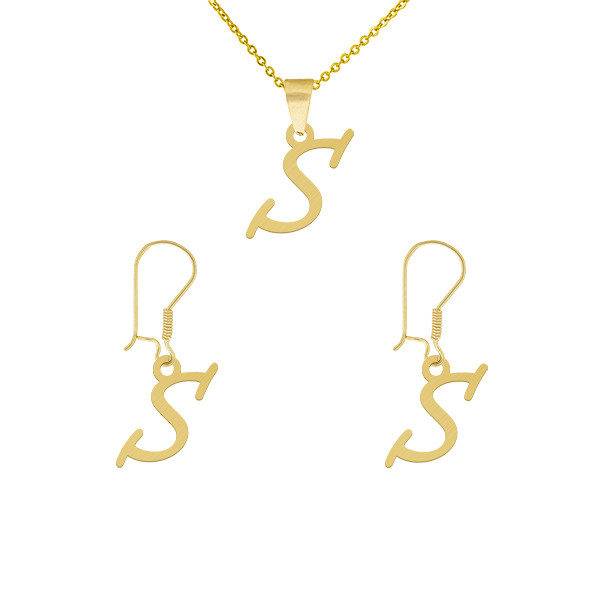 نیم ست طلا 18 عیار زنانه طلای کامک مدل S