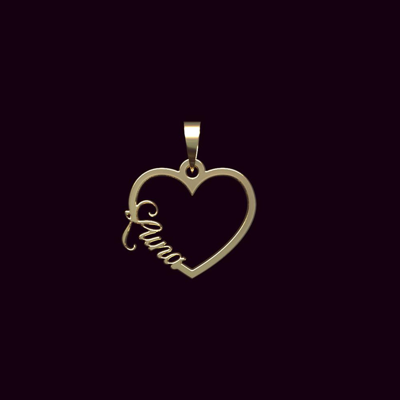 آویز گردنبند طلا 18 عیار زنانه مدوپد مدل اسم لونا luna کد PB1-10492