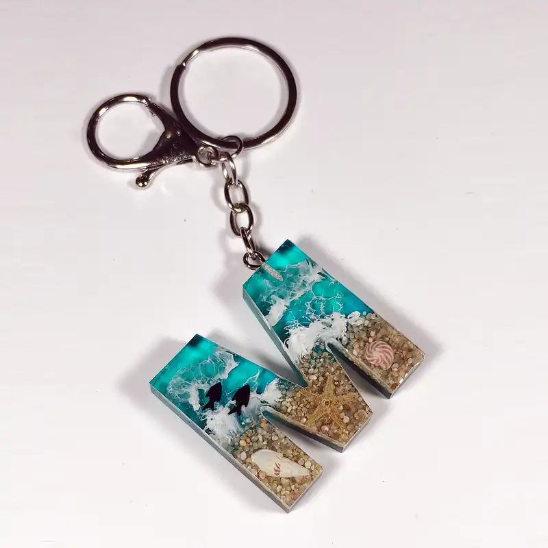 جاکلیدی مدل رزینی طرح دریا حرف M