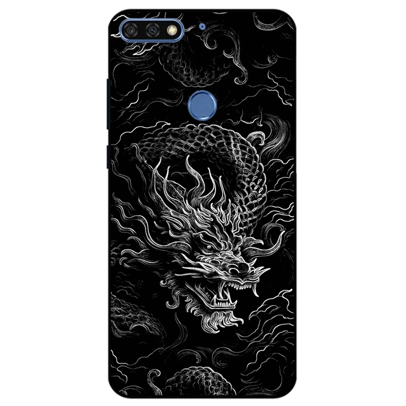 کاور مگافون طرح اژدها مدل 1897 مناسب برای  گوشی موبایل هوآوی Y6 Prime 2018