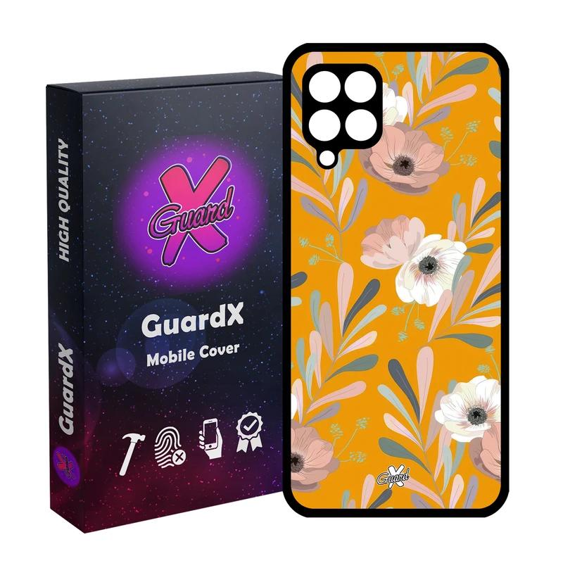 کاور گارد ایکس طرح Flower مدل Glass10647 مناسب برای گوشی موبایل سامسونگ Galaxy A12/M12/F12