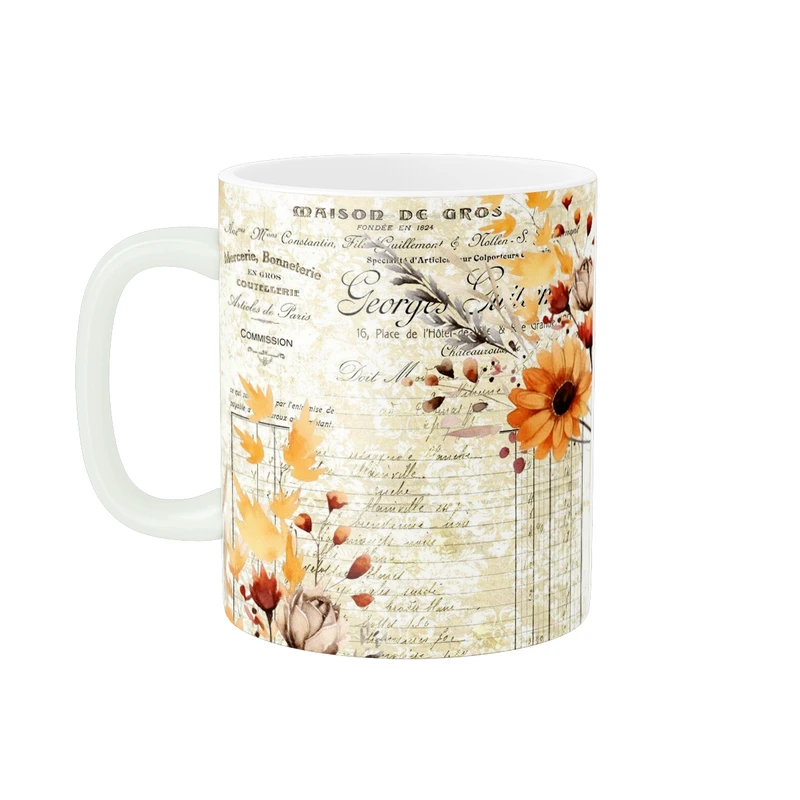 ماگ پاد آفرین طرح گل و نوشته کد 5476