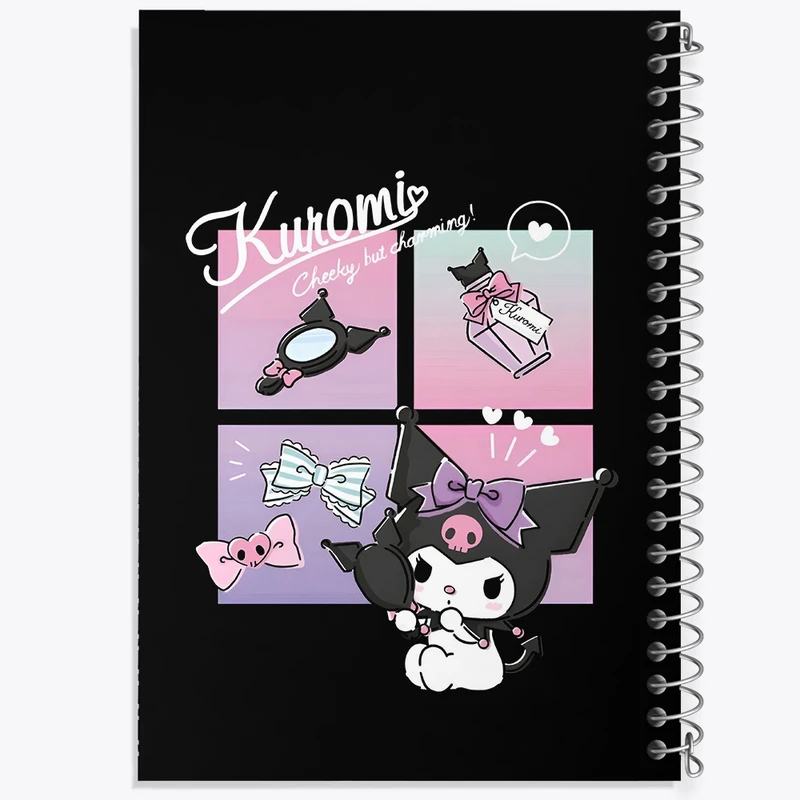 دفتر ژورنال نویسی 50 برگ خندالو مدل نقطه ای طرح کرومی (Kuromi) کد N4817