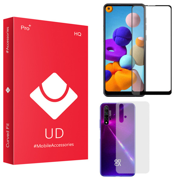 محافظ صفحه نمایش یو دی مدل HQ مناسب برای گوشی موبایل هوآوی Nova 5T به همراه محافظ پشت گوشی