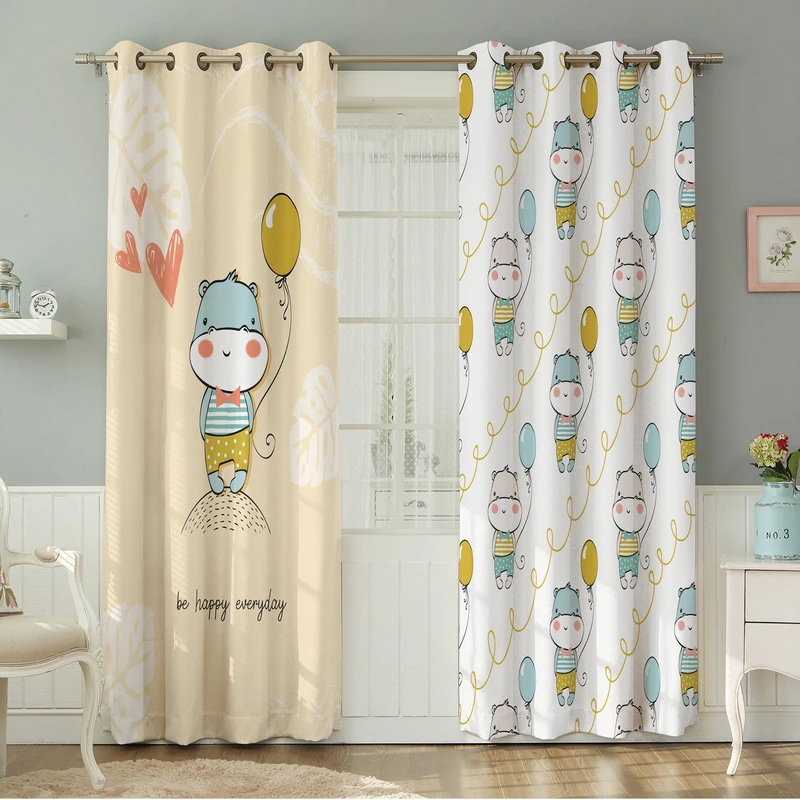 پرده نیروانا طرح کودک  مدل مخمل کد 5112 سایز 140×280 سانتی متر